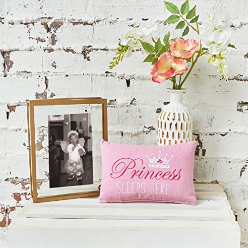 C&F Home Pink Princess Sleeps Here Extra Small Accent Pillow 6" x 9" Decor Decoration Soft Embroidered Novelty Mini Throw Pillow for Girls Kids Toddler Children 6" x 9" Pink - Image 3