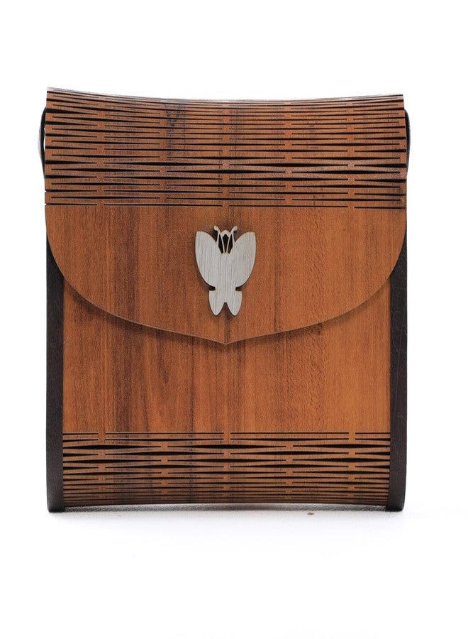 YOPRAM Decorative Lesser Cutting Wooden Purse Ladies Wallet, Latest Handbags for Woman Purse Evening Lady Wedding Party (PU-07) - Image 1