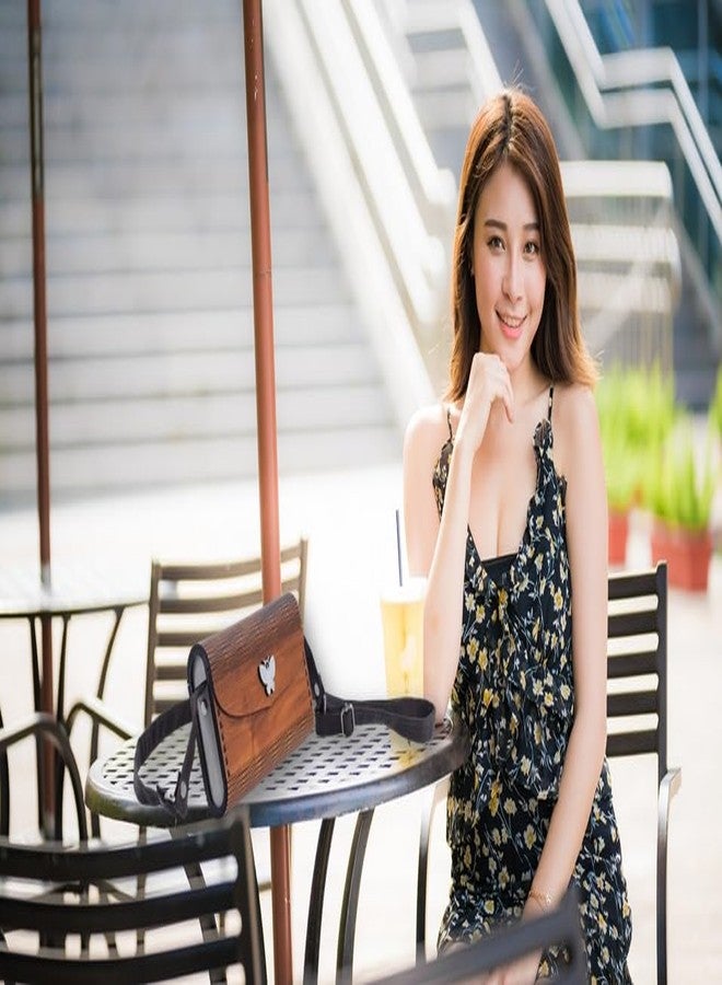 YOPRAM Decorative Lesser Cutting Wooden Purse Ladies Wallet, Latest Handbags for Woman Purse Evening Lady Wedding Party (PU-07) - Image 3