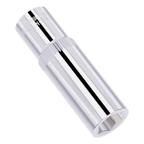 FOCMKEAS 17mm Deep Socket, 3/8 Inch Drive, 6-Point, Metric, Heat Treated CR-V Steel Sockets, Full Polishing, 2.5 Inch Length - Image 1