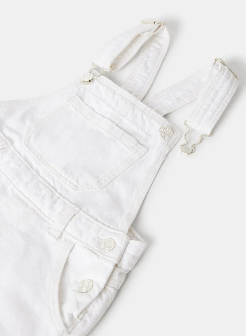 MANGO Kids Short Denim Dungaree