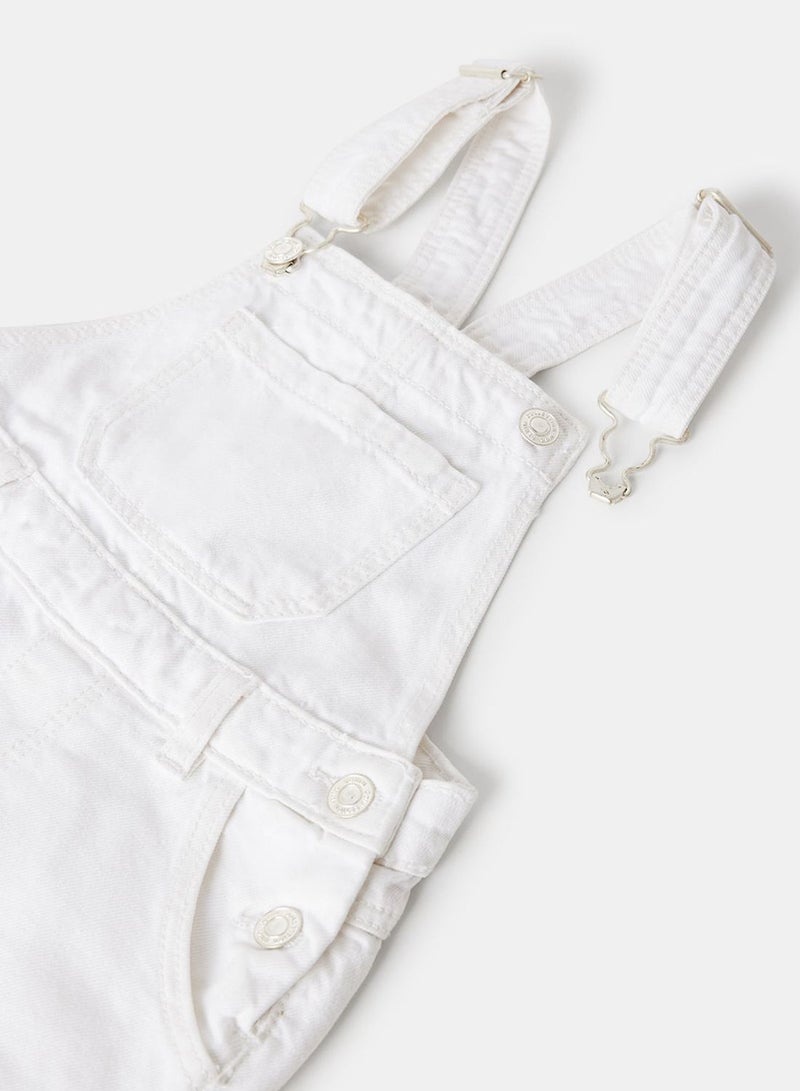 MANGO Kids Short Denim Dungaree  - Image 3