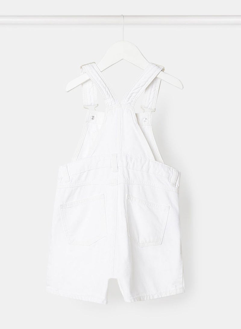 MANGO Kids Short Denim Dungaree  - Image 2