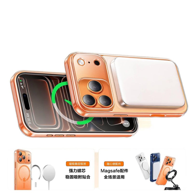 غطاء MagSafe بTPU + PC باللون أسود مغناطيسي من مادة TPU لـ iPhone 15 / 15 Plus / 15 Pro / 15 Pro Max مع حماية من السقوط ومغناطيس قوي مع مقاوم للصدمات مع ملمس غير لامع للحمل اليومي - Image 4