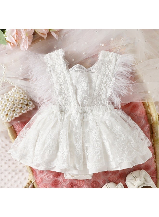 DOOKOO Baby Girl Princess Dress – Sleeveless Lace Tutu Party Dress for Toddlers, Birthday Dress, Tulle Dress, Girls Frock, Kids Baby Dress - Image 1