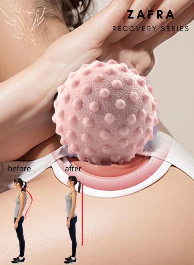 ZAFRA 3-Pack Spiky Massage Balls For Muscle Relief - Black Pink Green - Image 1