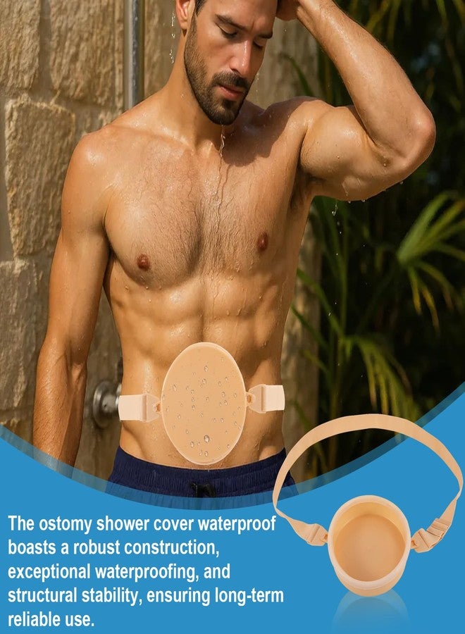 FDFuZhao Ostomy Shower Cover, Stoma Ostomy Waterproof Bath Cover, Ostomy Supplies, Ostomy, Colostomy, Ileostomy Shower Protector, Skin Color - Image 4
