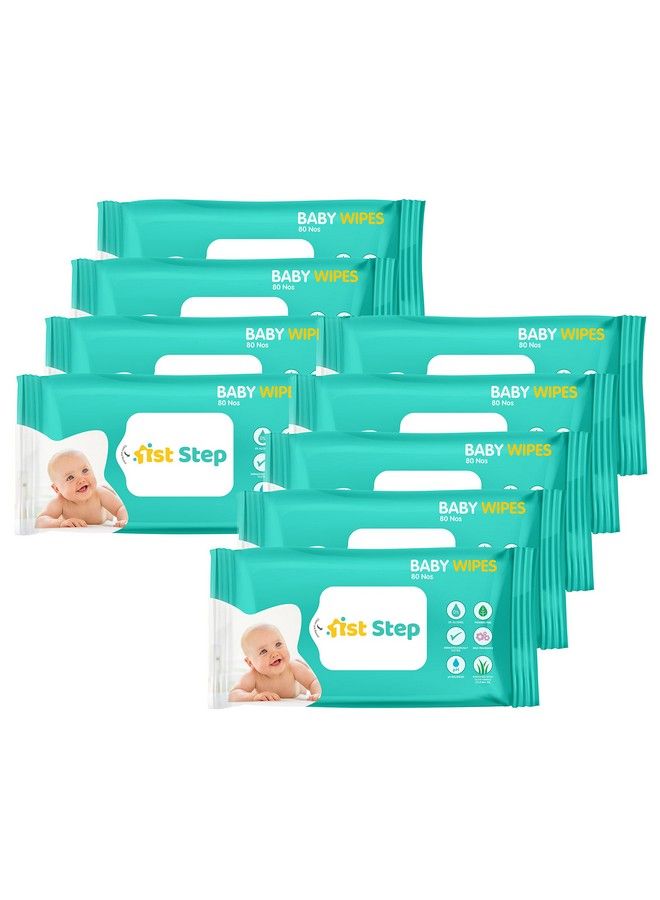 1st Step Baby Wet Wipes Enriched With Aloe Vera And Jojoba Oil (80Pcs Pack Of 9) - Image 2