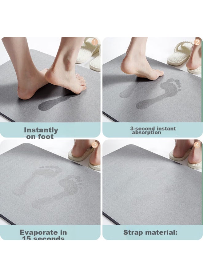 Yishang Cartoon Bathroom Mat, Absorbent Soft Pad, Non-slip Foot Mat, Toilet Shower Happy Bear - Image 4