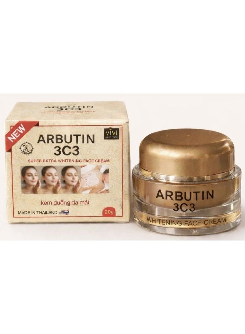 Arbutin 3C3 Super Extra Whitening Face Cream 20g – Anti-Wrinkle, Hydrating, Brightening & Dark Spot Care - Image 2