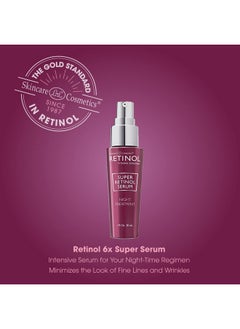 RETINOL Retinol 6X Super Retinol Serum Unique Intensive Formula Accelerates Skin Renewal While You Sleep Targets Fine Lines Wrinkles Dark Spots Pores & Blemishes To Restore Beautiful Glowing Skin  - Image 3