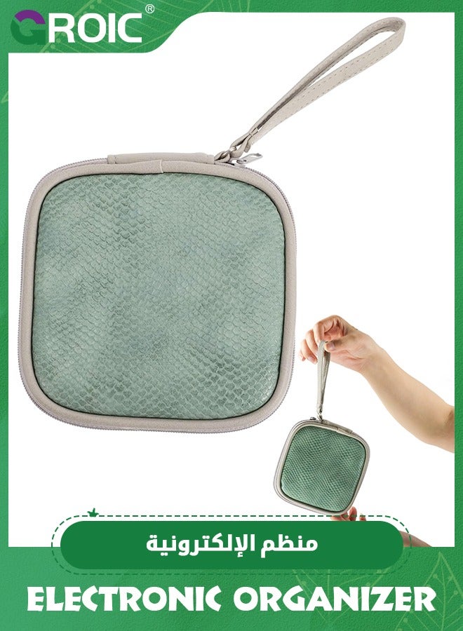 GROIC Headphone Bag Travel Electronic Cable Organizer, Carry Case Headphone Organizer bin Organizer, Portable Cord Organizer Storing Bag for Earphone Data Cable Earphone Organizer Travel Bag PVC - Image 1