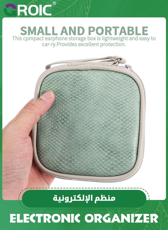 GROIC Headphone Bag Travel Electronic Cable Organizer, Carry Case Headphone Organizer bin Organizer, Portable Cord Organizer Storing Bag for Earphone Data Cable Earphone Organizer Travel Bag PVC - Image 4