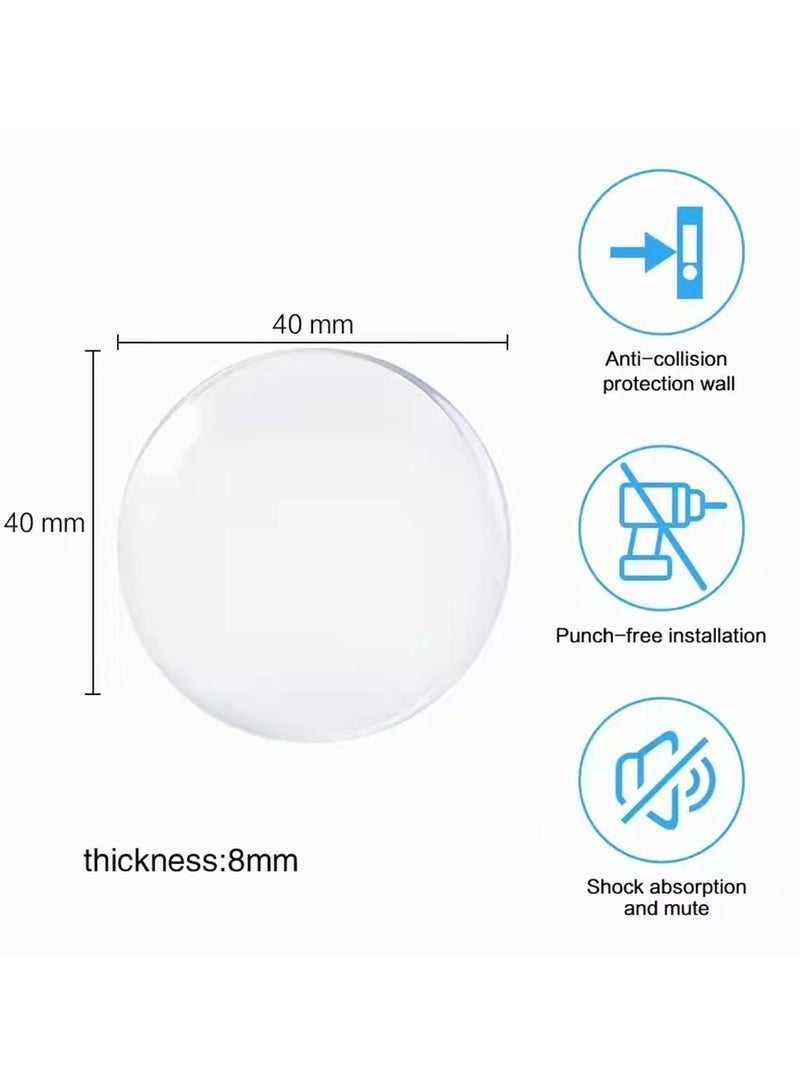 Forest Home Clear Door Handle Wall Protector 12 Pack Self Adhesive Reusable Wall Bumper Shield to Prevent Noise and Wall Damage for Home and Office Use - Image 4