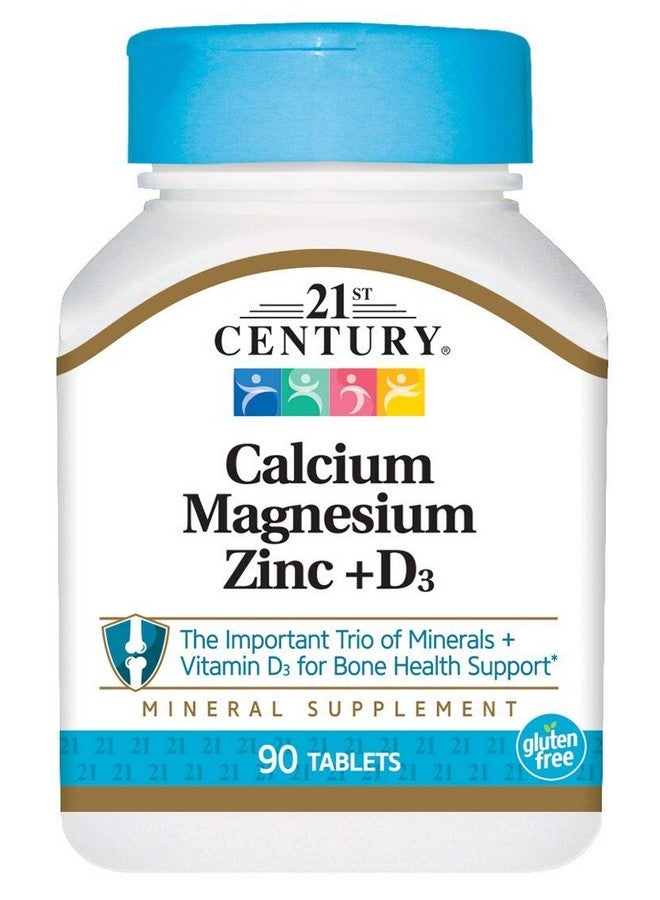 21st Century Cal Mag Zinc +D Vitamin - 90 Tablets, Pack of 3