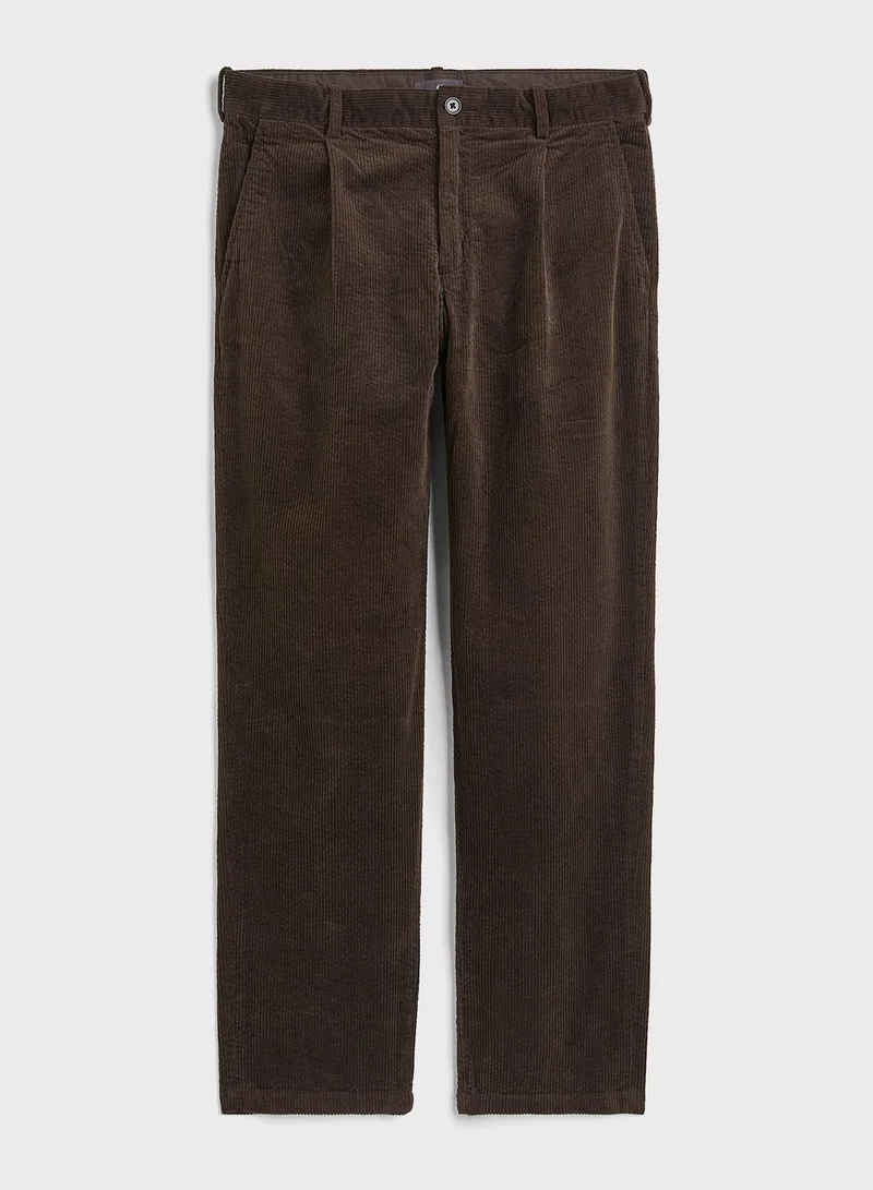 H&M  Essential Regular Fit Corduroy Trousers for Men | Best Price UAE