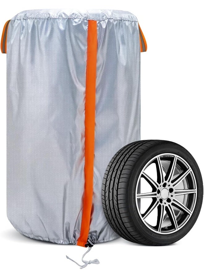 Neverland Large Tire Storage Cover, Seasonal Tire Covers for Storage Tire Storage Bag Tire Stack Covers Tire Bags for Set of 4 with Reflective Handle, Waterproof Dust-Proof（Fit 30 Inch Tire Diameter） - Image 1