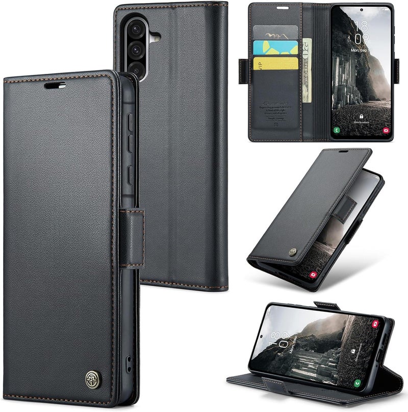 Rerzoiro Case for Samsung Galaxy A36 5G Case, Cover Premium PU Leather [RFID Blocking] Wallet Flip Folio Case with Card Holder and Magnetic Kickstand Cover for Samsung Galaxy A36, Black - Image 1