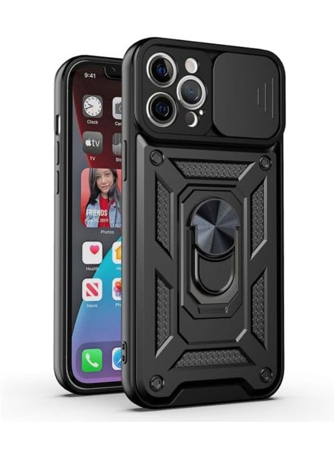 Iphone 12 pro max cover Shield Full Protection Case With Metal Ring &Slide Camera Cover For Iphone 12 pro max case - Image 1