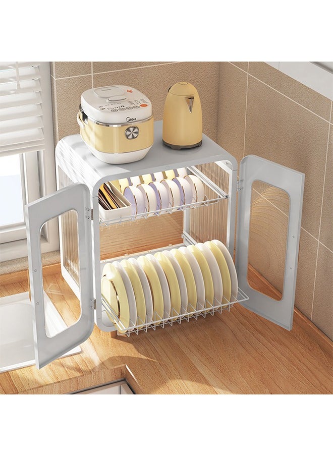 Dish Rack Home Kitchen Dish Storage Cabinet 1/2-Layer Three-Dimensional Storage Cabinet ﻿