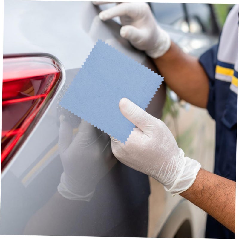 Black Tire Dressing Applicator Sponge Kit With Polishing Cloth For Car Detailing Glossy Finish - Image 5