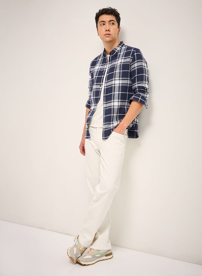 ذا بير هاوس قميص قطني رجالي بقصة ضيقة وأكمام طويلة - Image 5