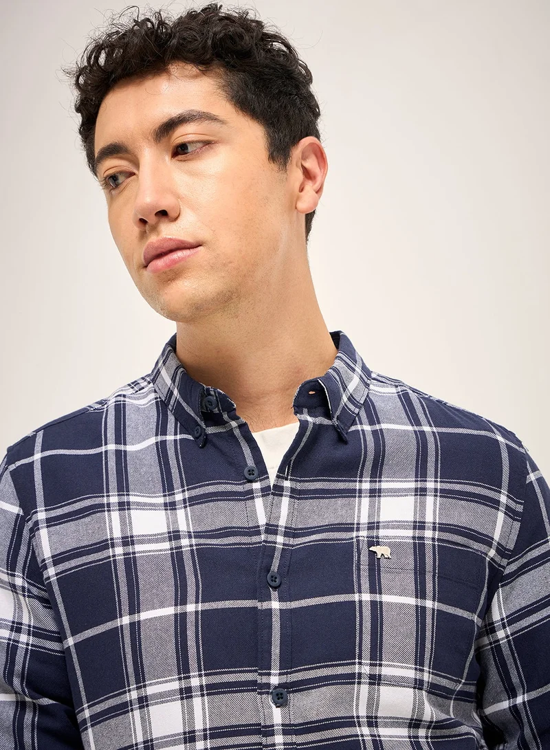 THE BEAR HOUSE  Cotton Shirt for Men | Slim Fit, Long Sleeve, Casual & Formal Wear | Soft, Breathable Fabric for Office, Everyday, & All-Season Use in Classic & Trendy for Men | Best Price UAE