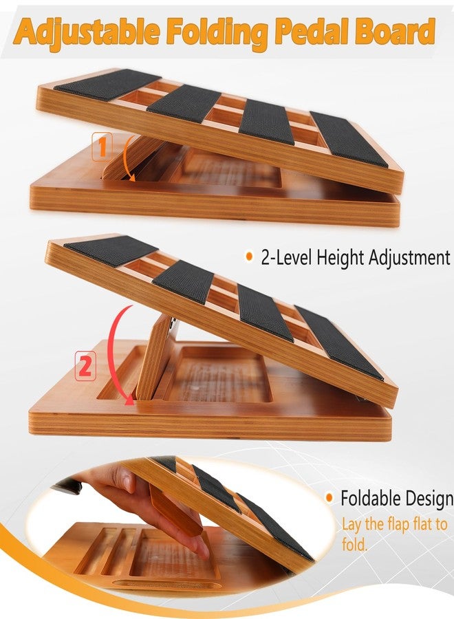 GOGHOST Guitar Pedal Board 15.75" x 11.8", Wooden Foldable Lightweight Pedalboard 2-Level Adjustable Height, with 4 Pcs 6 Inch Guitar Patch Cables, Portable Carrying Bag, Adhesive Hookside Tapes - Image 3