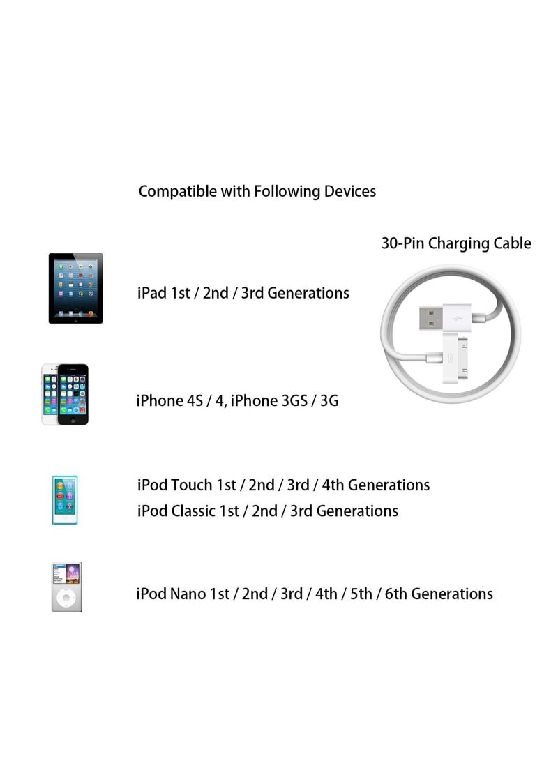 ليدين كابل شحن ومزامنة USB لشحن البيانات لأجهزة Apple iPhone 4 4S ipod 4th Gen - Image 2