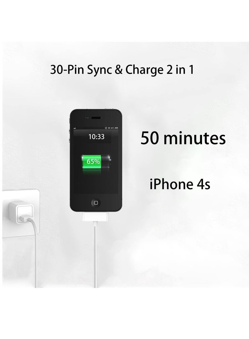ليدين كابل شحن ومزامنة USB لشحن البيانات لأجهزة Apple iPhone 4 4S ipod 4th Gen - Image 3