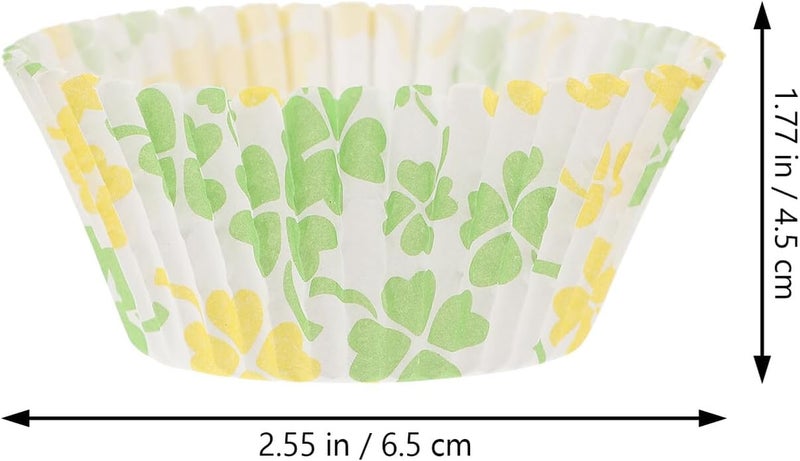 BESTonZON 100pcs Leaf Pattern Paper Muffin Liners Large Decorative Cupcake Liners Oil-proof Baking Cups for Muffin and Cake Baking - Image 2