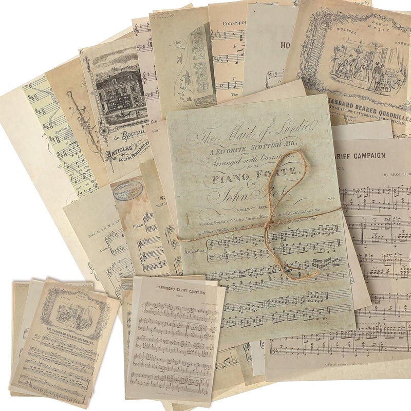 Zonon 114 Pieces 2 Sets Junk Journal Pages Vintage Pack Craft Paper Junk Journal Vintage Paper for Albums Planner Decorative Crafts Embellishment Supplies (Fantasy Movement) - Image 1