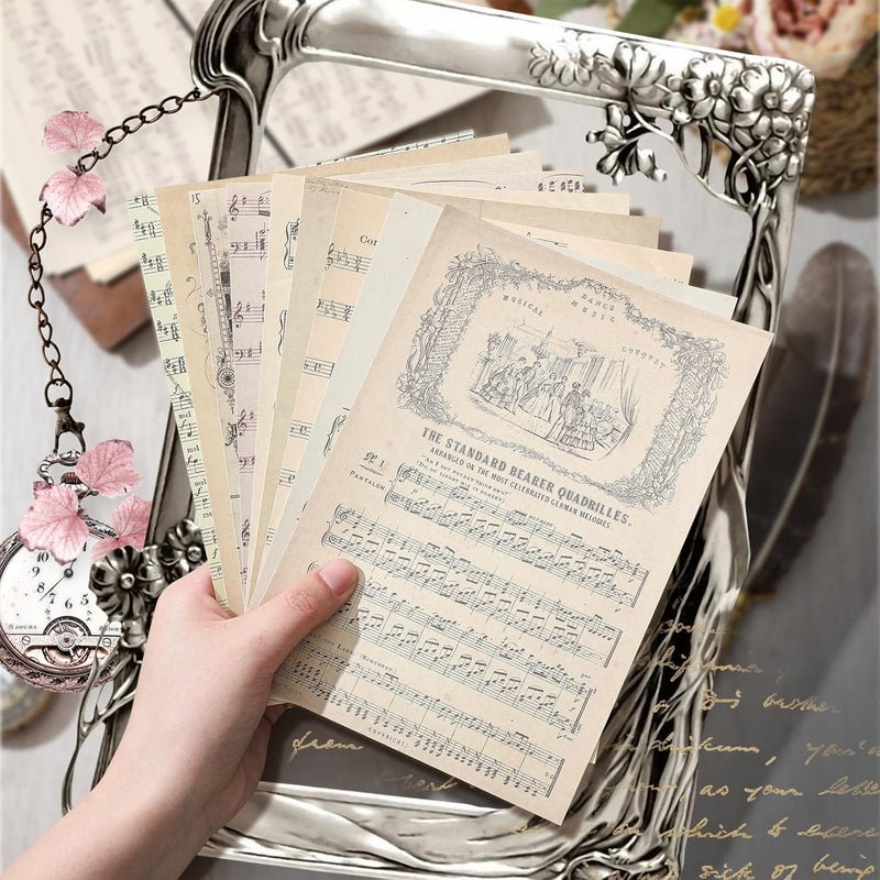 Zonon 114 Pieces 2 Sets Junk Journal Pages Vintage Pack Craft Paper Junk Journal Vintage Paper for Albums Planner Decorative Crafts Embellishment Supplies (Fantasy Movement) - Image 3