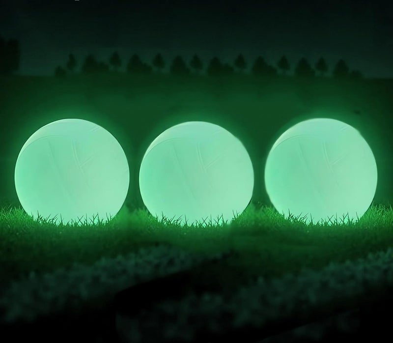 Aolowewin Spike Replacement Balls 3-Pack with UV Flashlight, Glow in The Dark Balls, Roundnet Game Ball, Lawn Beach Water Pool, Yard Pong Bucket Toss Game Ball - Play at Night, Light 20-30 Minutes - Image 4