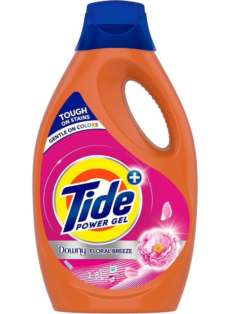 تايد باور ثلاثي مع لمسة داوني برائحة نسيم الزهور – سائل غسيل 1.85 لتر - Image 1