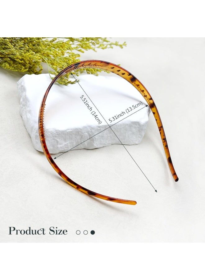 طوق رأس مانع للانزلاق بنقشة السلحفاة لمرتدي النظارات – طوق شعر مريح بدون ضغط لتسريحات الشعر النسائية (عبوة واحدة) - Image 5