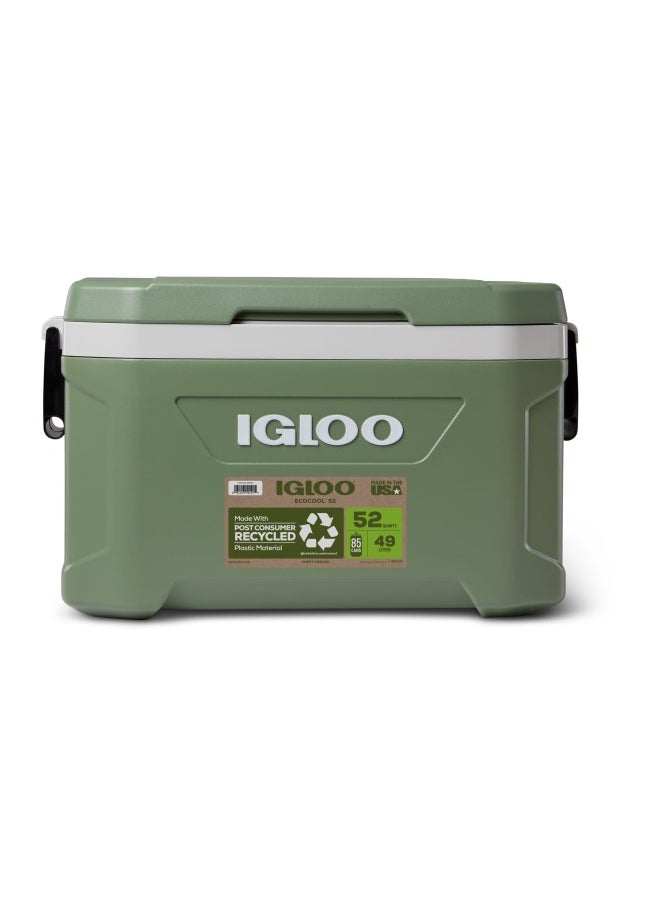 Igloo Ecocool Latitude 52 Qt Cooler Box - Vintage Green  - Image 1