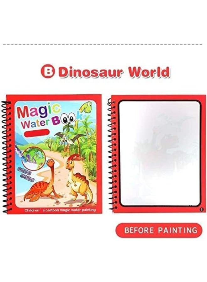 ماجيك 4 كتب - ماجيك المياه الطلاء كتاب تلوين مع القلم للأطفال (متعدد الاشكال) ، مناسب من سم 3 سنوات كتاب مائي مع قلم - كراسة الرسم والتلوين، كتب تلوين مائية سحرية مع قلم، لعبة رسومات الشعار المبتكرة قابلة لإعادة الاستخدام، هدية للأطفال والأطفال والبنات والأولاد - الكون، الديناصورات، المحيط، الروبوت، كتب تلوين المياه المجمدة، خنزير صغير، كتاب التلوين السحري، كراس المرح للأطفال (متعدد الاشكال) - Image 5