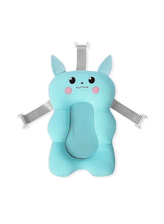 SONARIN Baby Bath Pad,Non-Slip Baby Bath Cushion Mat Infant Floating Bathtub Pad Newborn Bath Tub Seat Mat Soft Bath Pillow for Tub Adjustable Baby Shower Support Seat for Baby 0-12 Months(Blue) - Image 1