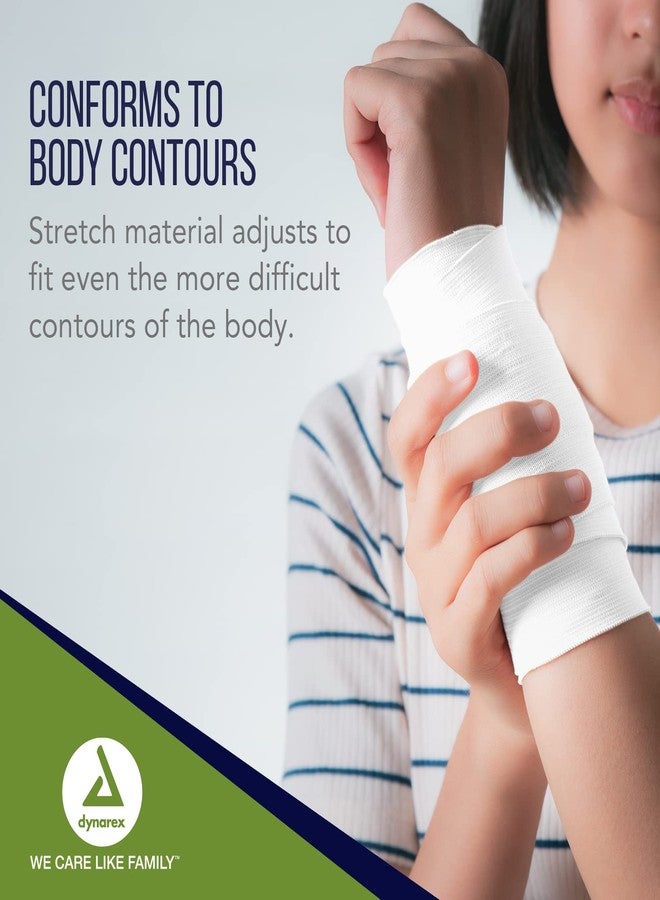 Dynarex Stretch Gauze Bandages, 4" x 4.1 yds, Non-Sterile & Latex-Free, Wound Care in Medical and Home Environments, 1 Box of 12 Dynarex Stretch Gauze Bandages - Image 5