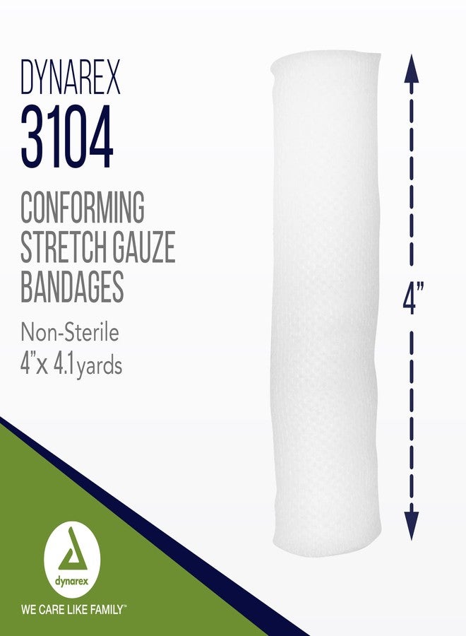 Dynarex Stretch Gauze Bandages, 4" x 4.1 yds, Non-Sterile & Latex-Free, Wound Care in Medical and Home Environments, 1 Box of 12 Dynarex Stretch Gauze Bandages - Image 2