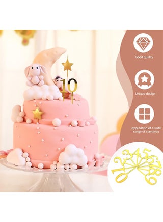 0-9 Number For Cake Topper, Shiny Acrylic Number Cake Toppers Cake Decorations Birthday Party Cake Topper for Birthday Party Wedding Anniversary - view 3