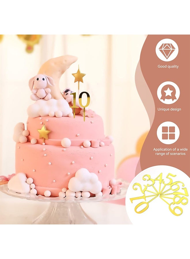 0-9 Number For Cake Topper, Shiny Acrylic Number Cake Toppers Cake Decorations Birthday Party Cake Topper for Birthday Party Wedding Anniversary - Image 3
