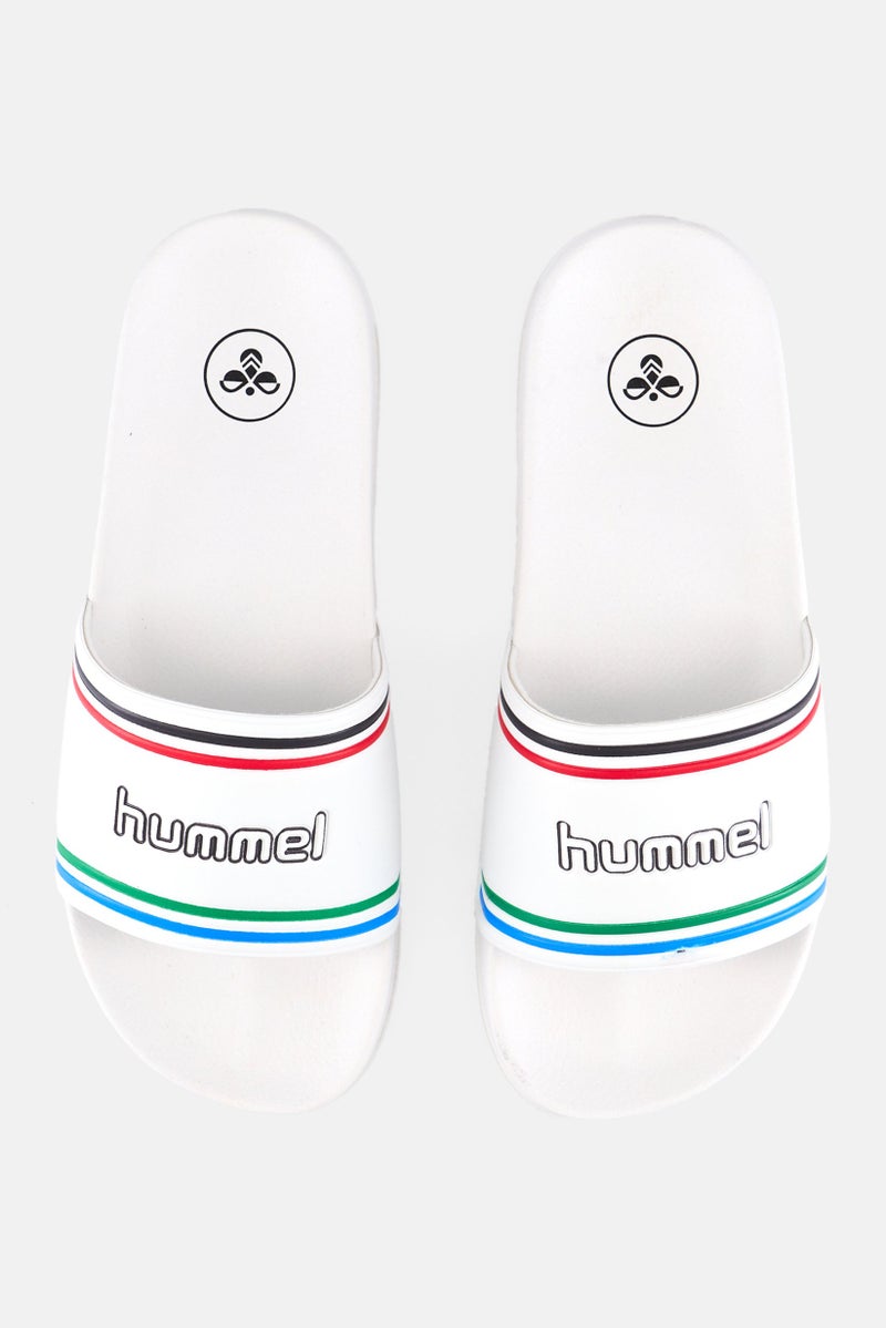 Hummel Men Retor Pool Slip On Slides, White - Image 3