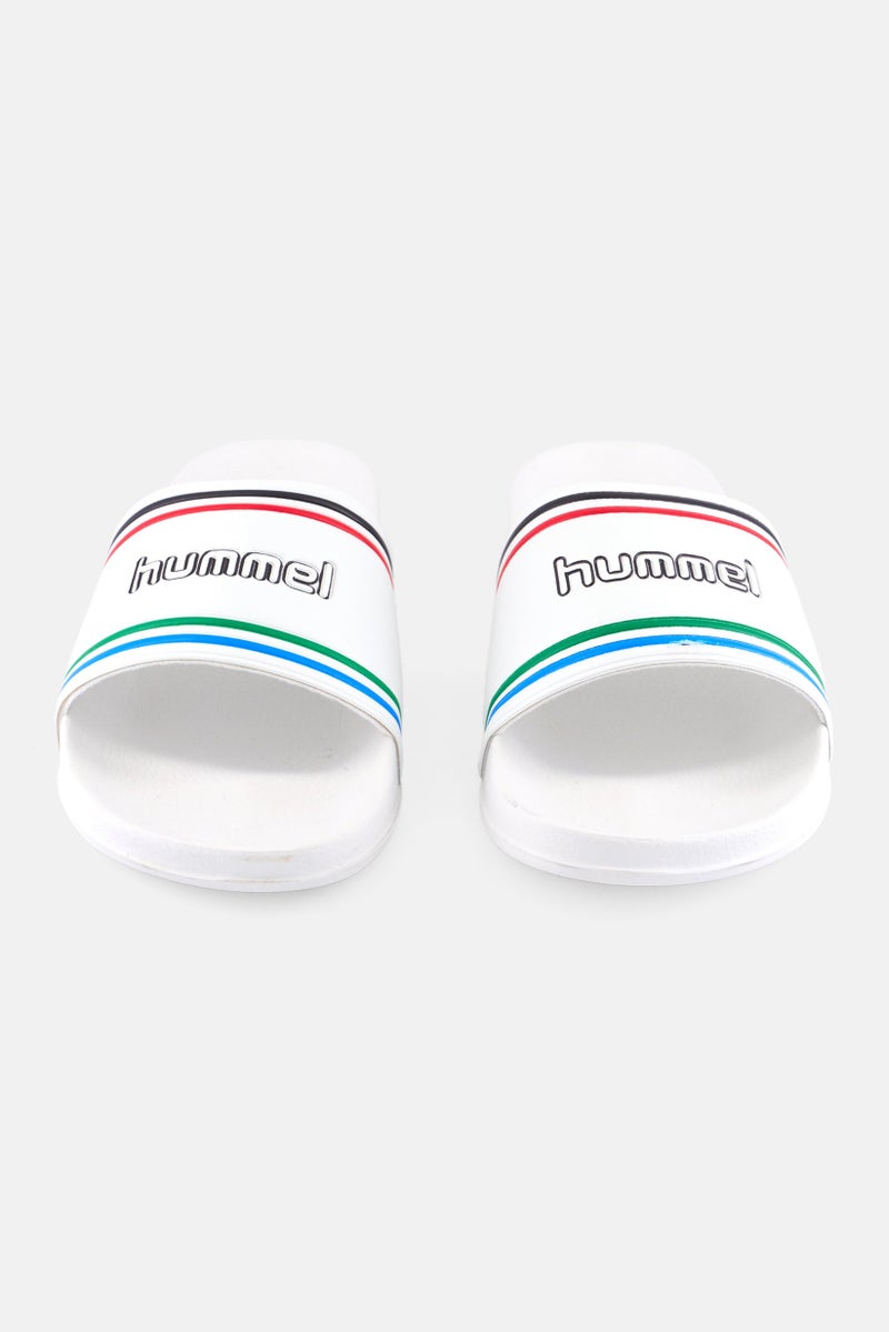 Hummel Men Retor Pool Slip On Slides, White - Image 4