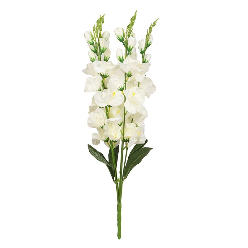 Generic Glad1003 Artificial Gladiolus Flower Stick (60cm Long) Long Artificial Flower Stick | Artificial Flower Bunch Home Decor Vase Flowers | Pot No Included  - Image 5