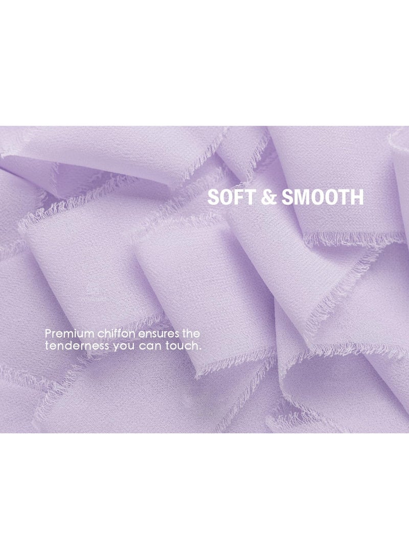 HZYH 3 Rolls Lilac Chiffon Ribbon, 1.5" x 21 Yards Lavender Purple Silky Fabric Ribbon, Handmade Fringe for Wedding Invitations, Bridal Bouquets, Gift Wrapping & DIY Crafts - Image 5