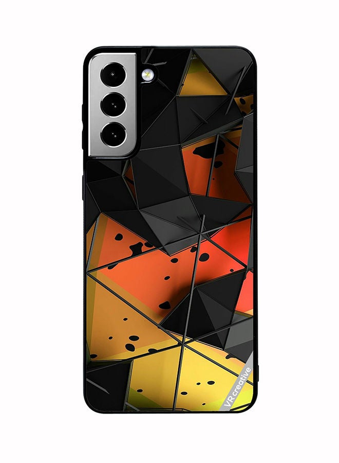 VR CREATIVE Protective Case Cover For Samsung Galaxy S21 FE 5G Abstract Design Multicolour - Image 1