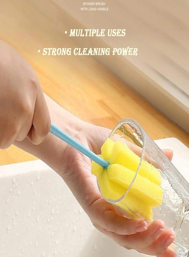 HUNCHA Baby Bottle Cleaner Brush, Durable Soft Sponge Brush, Non-Scratch & Odor Free | Clean Dishes, Water Bottles, Coffee Glasses Pot Milk Cup, Glasses, Household Messes, Multicolor, Pack of 2 - Image 5