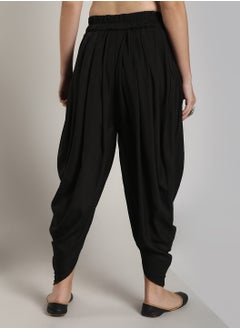 Abhishti Black Polycrepe Dhoti Pants  - Image 4